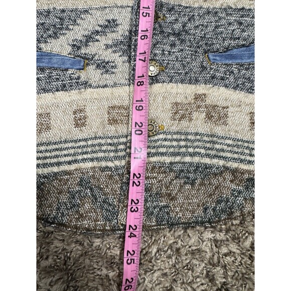 Vtg 90s Arizona Jean Company Denim Vest Western Aztec Boho Mens Sz Large Cowboy - Picture 16 of 16